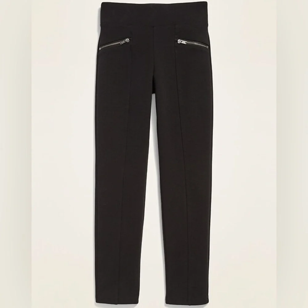 Old Navy Black Full Length Stevie Leggings Youth Girls  Medium (8) Stretch New